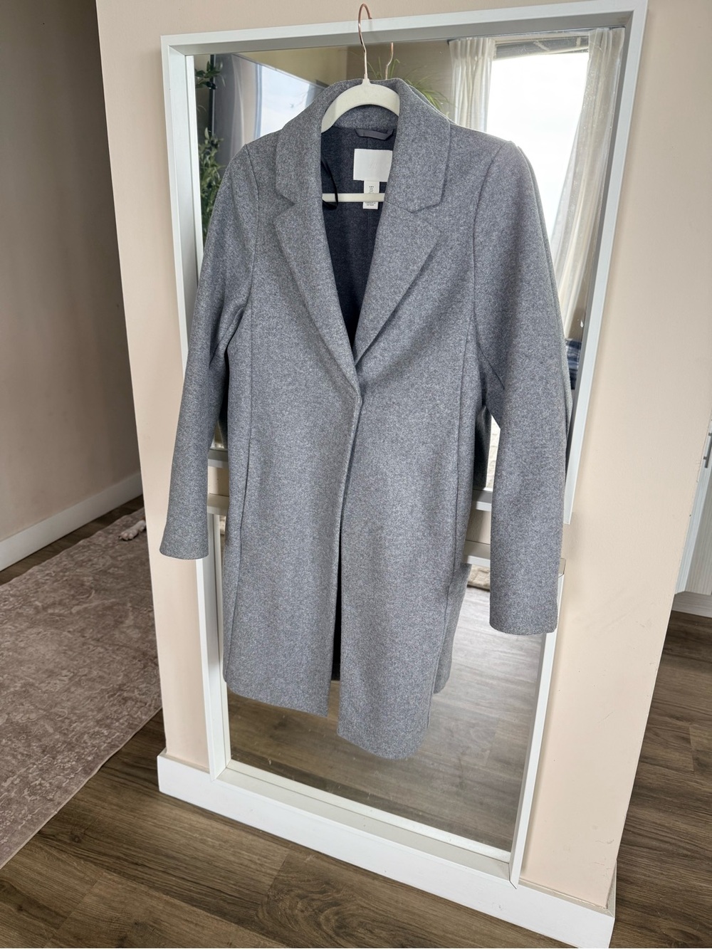 H&M Light Gray Tailored Trench Coat